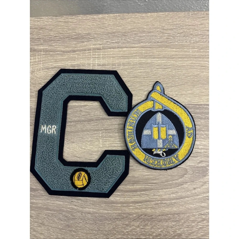 Lot Letter C MGR Football & Embroidered Crest